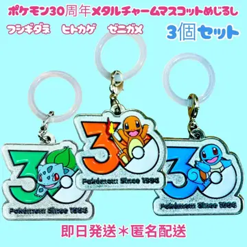 포켓몬 30주년 메탈 참 키링 메지루시 액세서리 3개 세트