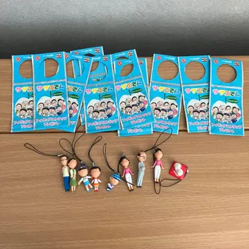 [ 쇼와 레트로 ] 사자에상 패밀리 스트랩 키링 8종 9개