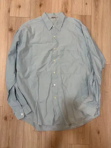 AURALEE 워시드 핀스 트윌 빅 셔츠 사이즈 3