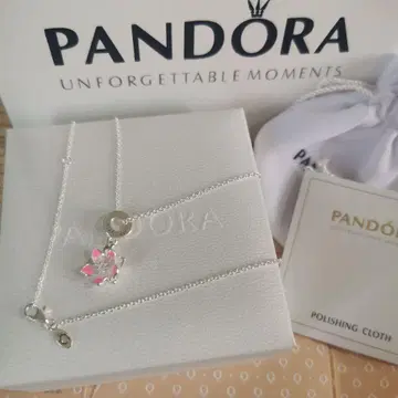 판도라 925 실버 소재 꽃 모티브 목걸이