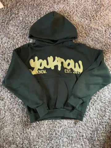 YOUKNOW. 다크 그린 후드티 S 사이즈
