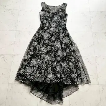 택 포함 TADASHI SHOJI 피쉬테일 드레스 블랙 x 별똥별