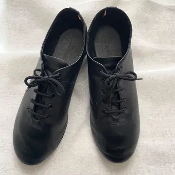 레페토 재즈 플랫슈즈 블랙 천연 가죽