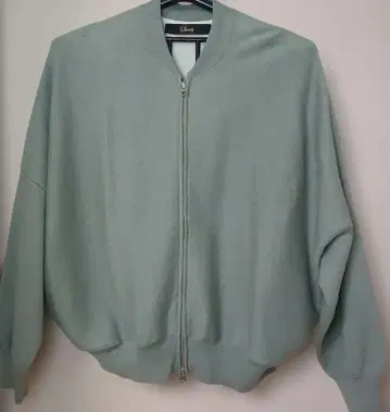 스카디 면 니트 블루종 더블 지퍼