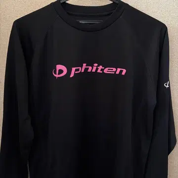 phiten 긴팔 T셔츠 블랙/핑크 asics 긴팔 T셔츠 블랙