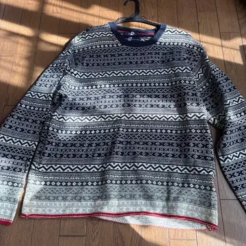 TOMMY HILFIGER 페어아일 패턴 니트 스웨터 XL