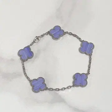 칼세도니 클로버 네잎 팔찌 5모티브