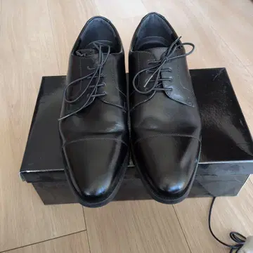 블랙 가죽 드레스 슈즈 레이스업 여분 슈레이스 포함