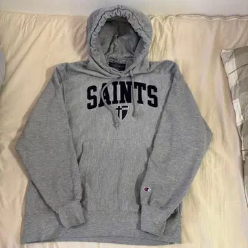 가격 인하 가능 Champion SAINTS 로고 후드티 그레이