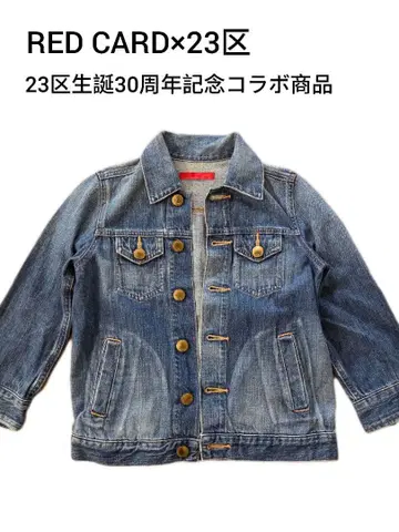 RED CARD x 23구 7부 소매 데님 자켓 30주년 콜라보