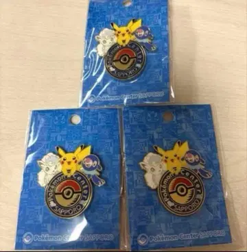 포켓몬 센터 삿포로 한정 로고 핀즈 3개 세트