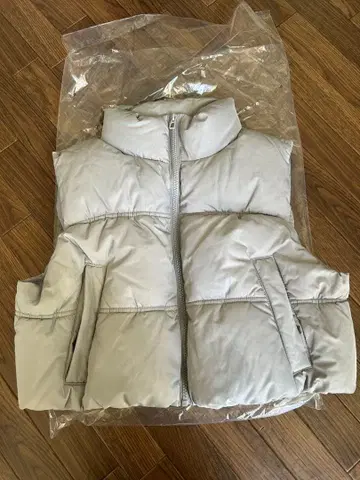 H&M 라이트 그레이 다운 베스트 S