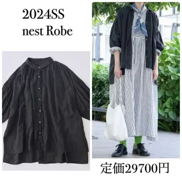 2024 네스트로브 린넨 초발수 오버 셔츠 블랙