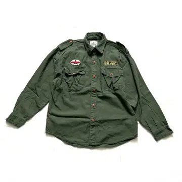 90-00s 밀리터리 와펜 유틸리티 셔츠 VTG OG107 BSA