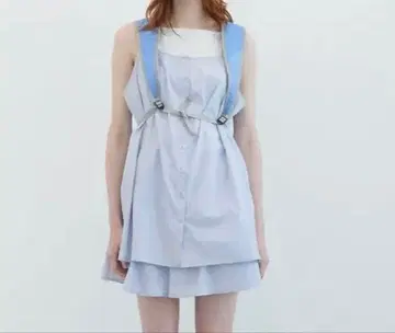 enzoblues 25SS 버튼 슬리브 레스 상의