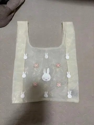 플라워 미피 오간자 자수 백 아이보리