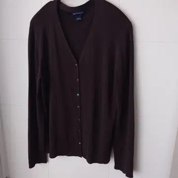 ANN TAYLOR 100% 실크 가디건 다크 브라운