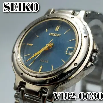 [ 즉시 발송 ] SEIKO 세이코 솔라 V182 블루 다이얼 하자품