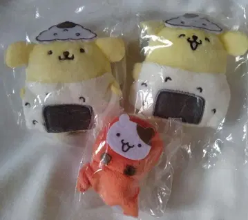 폼폼푸딩 캡슐 인형 도시락 마스코트 3개 세트