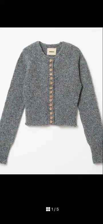 shishikui 메니보 니트 가디건 다크 그레이