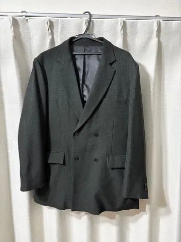 다크 그레이 테일러드 자켓 더블 셋업