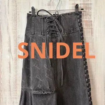 SNIDEL x QUEEN 머메이드 데님 롱 스커트