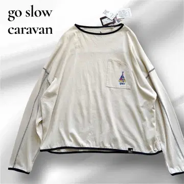 go slow caravan 롱티셔츠 자수 새상품 오버 사이즈