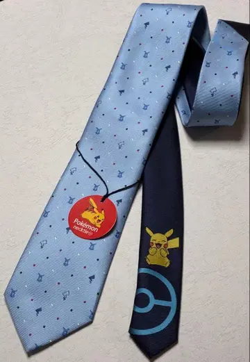 POKEMON 포켓몬 피카츄 넥타이 스카이블루