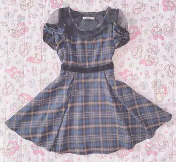 레어 툴라라 리본 체크 원피스