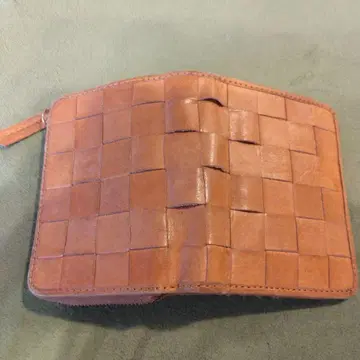 뜨개질 가죽 반지갑