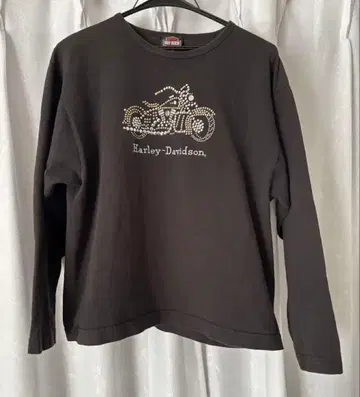 구제 빈티지 made in USA 할리데이비슨 짧은 기장 스터드 티셔츠
