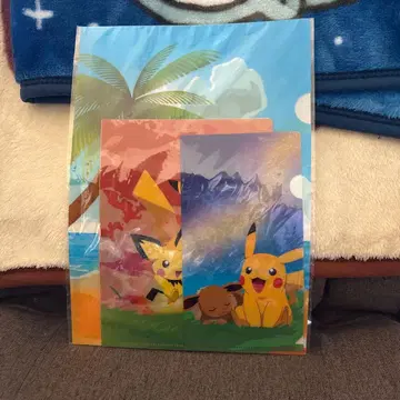 포켓몬 피카츄 이브이 클리어 파일 3장 세트