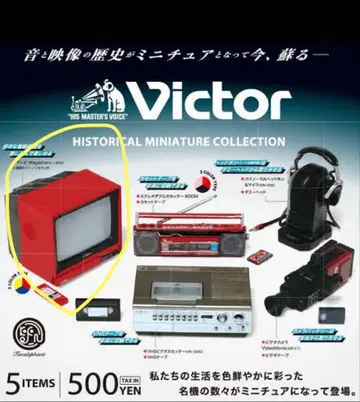 켄 엘리펀트 빅터 히스토리컬 미니어처 컬렉션 옐로우 컬러 TV