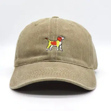 새상품 오리지널 자수 베이스볼 캡 비글 개 동물 애니멀
