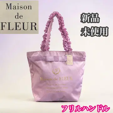 메종 드 플뢰르 미사용 새상품 프릴 핸들 토트백 M 브랜드 로고