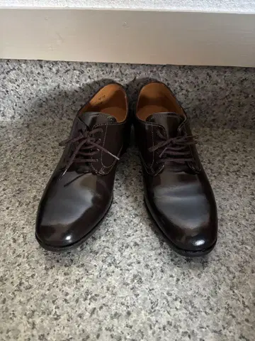 레이스업 슈즈 다크 브라운 3cm 힐