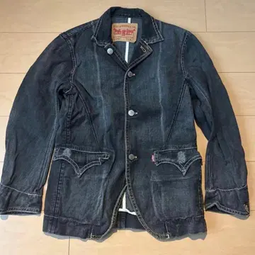 다크 데님 더블 브레스트 자켓