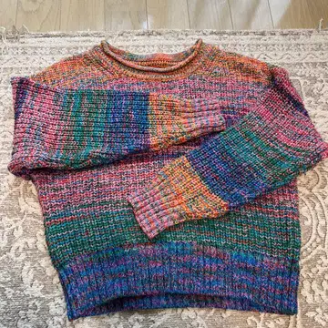 GAP 멀티 컬러 긴팔 니트 스웨터 S