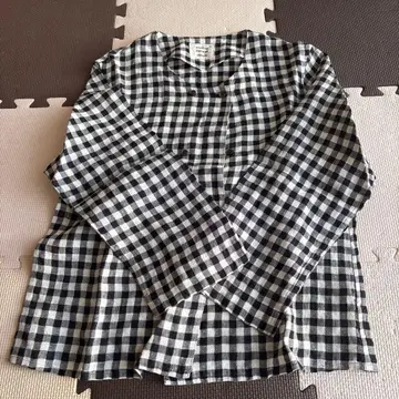 아틀리에 나루세 체크 린넨 셔츠