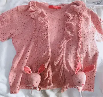 핑크하우스 가디건 반팔