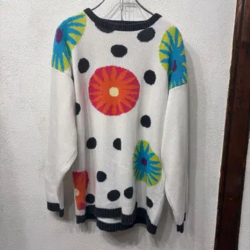 90s 00d 빈티지 코튼 니트 미국 빈티지 의류 미국 수입 꽃