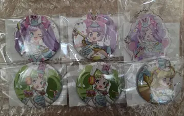 프리파라 마루쿠지 캔뱃지 아크링 키링 라라 논 파루루 유이 세트