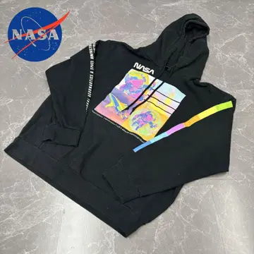 [레어] NASA 컬러풀 후드티 블랙 L 사이즈 상당 빈티지