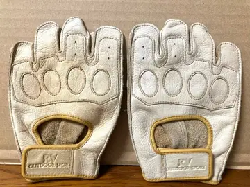 RV 아웃도어 스포츠 반장갑 드라이빙 글러브 소가죽 구형차 당시 제품