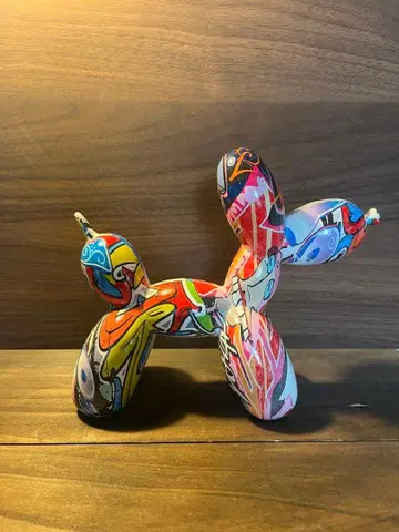 벌룬독 그래피티 벌룬 개 아트 피규어 아트토이