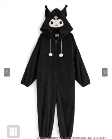 산리오 캐릭터즈 콜라보 쿠로미 올인원 인형옷 파자마 쿠로미