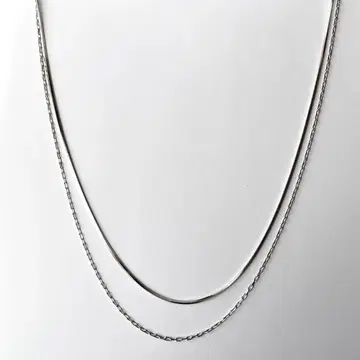 MARIHA Silent Rain 목걸이 2줄 60cm 실버 925