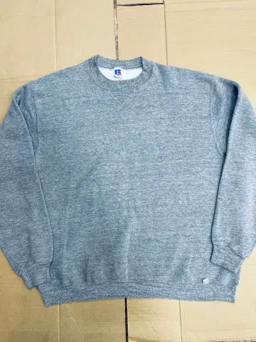 레어 USA제 90s 빈티지 러셀 블랭크 맨투맨 그레이 XL