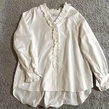 SHIPS any 프릴 V넥 셔츠 블라우스