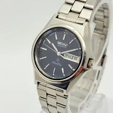 [새상품 배터리] 작동 SEIKO 손목시계 실버 웨이브 여성용 데이데이트